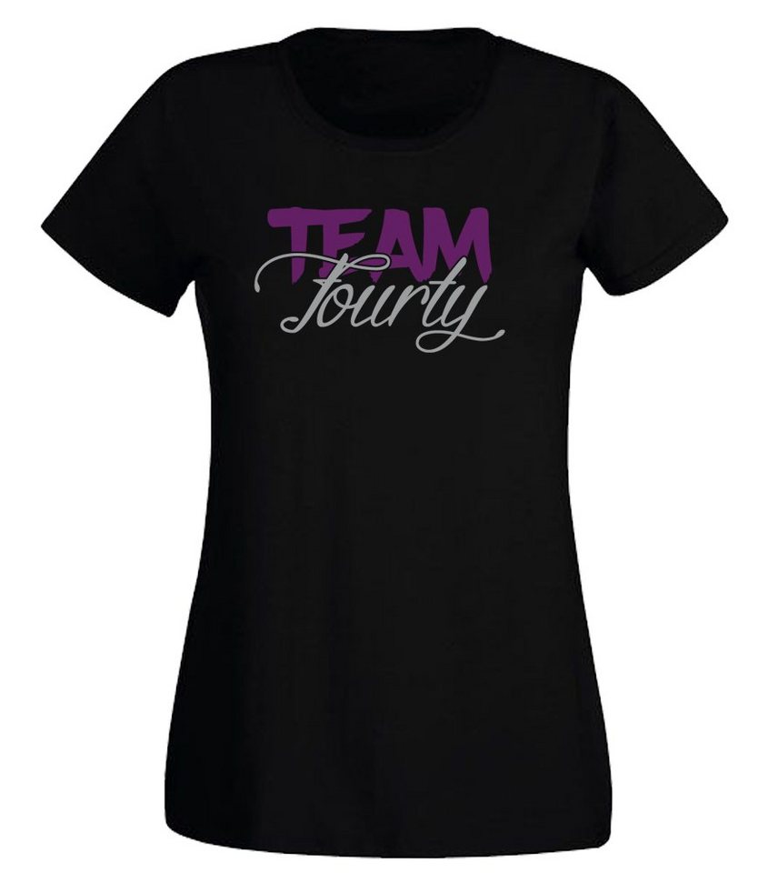 G-graphics T-Shirt Damen T-Shirt - Team Fourty zum 40. Geburtstag, mit trendigem Frontprint, Slim-fit, Aufdruck auf der Vorderseite, Spruch/Sprüche/Print/Motiv von G-graphics