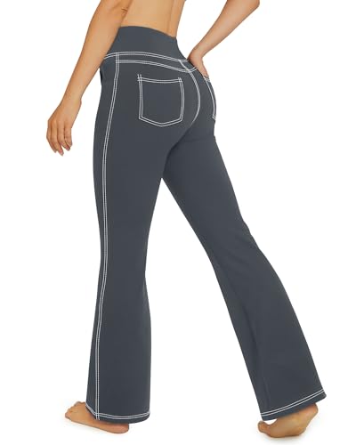 G4Free Activewear-Hosen für Damen mit 4 Taschen Bootcut Jeans Yoga Hosen Damen Stretch Hohe Taille Yogahose Training Schlaghose Fitness Arbeit Sporthose Klein/Regulär/Groß G4Free Activewear-Hosen für Damen mit 4 Taschen Bootcut Jeans Yoga Hosen Damen Stretch Hohe Taille Yogahose Training Schlaghose Fitness Arbeit Sporthose Klein/Regulär/Groß von G4Free