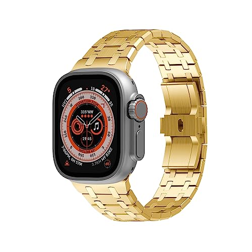 GAFNED Luxus-Uhren-Modifikationsset, für Apple Watch Armband 49 mm, 44 mm, 45 mm, 42 mm, Metallarmband, Zubehör, für iWatch Ultra 8, 7, 6, 5, 4, SE-Serie mit Werkzeug, 42MM, Achat von GAFNED