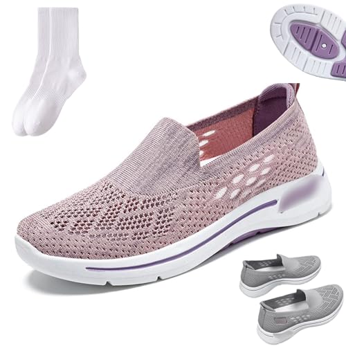 Damen gewebte orthopädische atmungsaktive weiche Unterseite Schuhe orthopädische Wanderschuhe für Frauen Outdoor Atmungsaktiv Bequem Slip On Mesh Loafers Schuhe für Frauen von GAGFDA