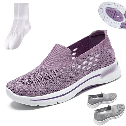 Damen gewebte orthopädische atmungsaktive weiche Unterseite Schuhe orthopädische Wanderschuhe für Frauen Outdoor Atmungsaktiv Bequem Slip On Mesh Loafers Schuhe für Frauen von GAGFDA