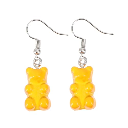 GALPADA 1 Paar Bär Ohrringe Böhmische Ohrringe Kristallohrringe für Frauen Baumeln cute earrings süße ohrringe vielseitige Ohrringe Schicke Ohrringe Essen spielen Ohrclip Fräulein Plastik von GALPADA