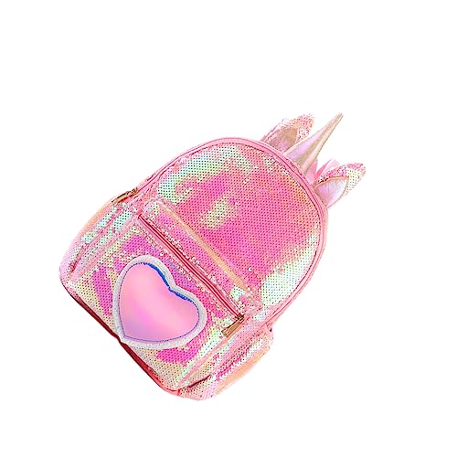 GALPADA 1Stk Rucksack mädels geschenke mädchengeschenke girl gift damen-umhängetaschen Büchertasche Schultasche für Mädchen Einhorn-Rucksack Pailletten Reisetasche Fräulein Rosa von GALPADA