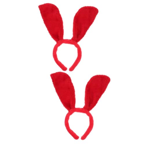GALPADA 2 Stk Stirnband mit Tierohren tierische Ohren Hundehasenohren Hundekostüm halloween haarreif halloween headband Party-Kopfschmuck-Dekoration einzigartiger Kopfschmuck Polyester rot GALPADA 2 Stk Stirnband mit Tierohren tierische Ohren Hundehasenohren Hundekostüm halloween haarreif halloween headband Party-Kopfschmuck-Dekoration einzigartiger Kopfschmuck Polyester rot von GALPADA
