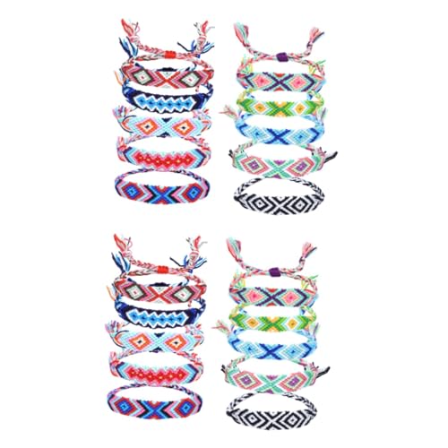 GALPADA 20 Stk Buntes Baumwollarmband Geflochtenes Freundschaftsarmband Herrenarmband Geschenk Für Männer Bunte Handgelenkskette Beliebte Geschenke Für Männer Nepal Baumwollfaden Fein von GALPADA