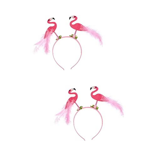 GALPADA 2st Flamingo-stirnband Accessoires Für Mädchen Mützen Für Männer Make-up-stirnband Sommerstirnbänder Für Damen Mädchen Stirnband Kostüm Zubehör Frauenkleidung Rosa Plastik Mann von GALPADA