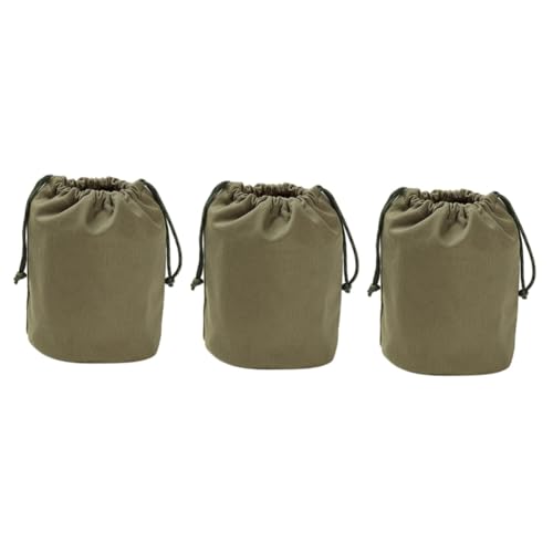 GALPADA 3St Aufbewahrungstasche Geschirr Campingtasche Kordelzug Besteck Aufbewahrungsbeutel Outdoor-Hängetasche Camping-Hängetasche Lagerung Leinentasche Campingbedarf Container Segeltuch von GALPADA