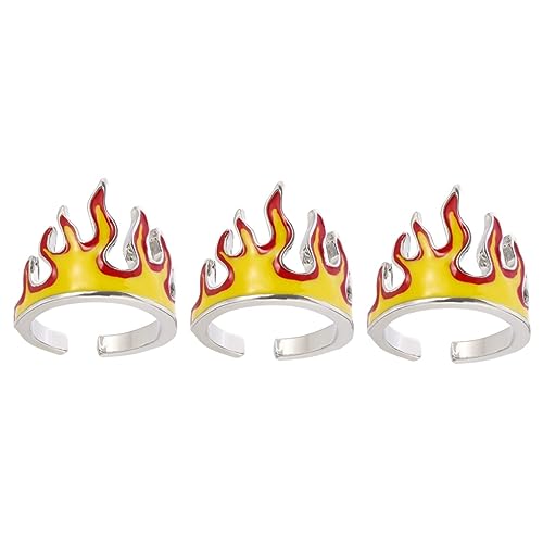 GALPADA 3st Feuerring Männliche Fingerringe Offene Zehenringe Daumenringe Herren Vintage-ringe Für Frauen Ringe Für Frauen Offener Öffnen Metall (eisen) Student Schmuck von GALPADA