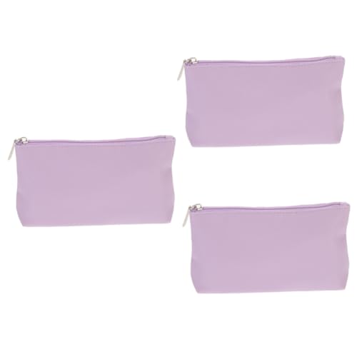 GALPADA 3st Kosmetiktasche Reisen Geschmeidige Geldbörse Tragbare Make-up-Taschen Lila Clutch-geldbörse Lippenstift Beutel Bilden Reißverschluss Violett Fräulein Pu Aufbewahrungskiste von GALPADA