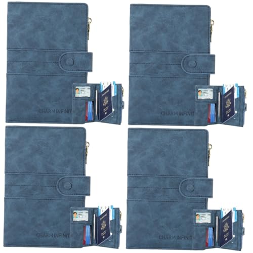 GALPADA 4 Stück Passbuch Reisebrieftasche Inhaber Einer Passkarte kreditkartenhalter Credit Card Holder Herrenbrieftasche Brieftaschen für Männer Ausweis Hülle Karteninhaber Multifunktion von GALPADA