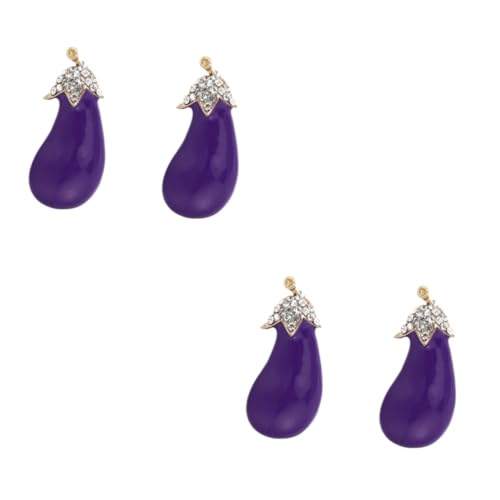 GALPADA 4 Stück Mode Frauen Brustnadel casual lässige köstüm kostüm alien präsente diamanten Öltropfen Brosche Strassbrosche Strass-Brustnadel Pflanze Korsage Brustclip Fräulein Violett von GALPADA