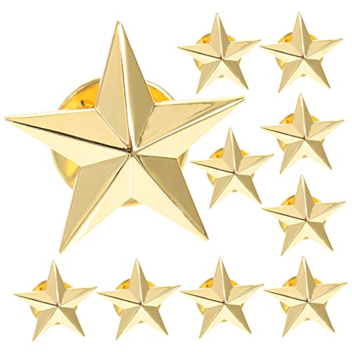 GALPADA 50 Stück Pentagramm-Abzeichen trendiges Dekor Sternstifte Stern Dekoration Stern Anstecknadel Motorhaube für Männer Flagge Sterne-Abzeichen Partykostümdekorationen von GALPADA