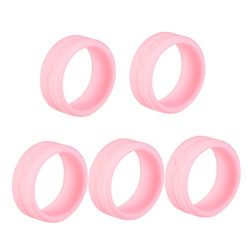 GALPADA 5St Ring-Party-Ring damenringe fingerring Silikonring ringbuch pink rings for men Eheringe stapelbarer Ring modischer Frauenring Fingerschmuck Mode Silikon weich Fräulein Rosa von GALPADA