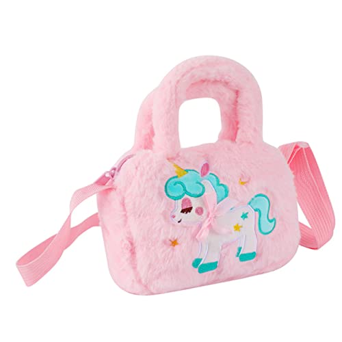 GALPADA Einhorn-Tasche Kinder umhängetasche Kinder Handtasche Plüsch-Crossbody-Geldbörse Reise-Kosmetik-Organizer-Tasche Handtaschen Kinder Geldbörse Einhorn-Geldbörse für Mädchen niedlich von GALPADA