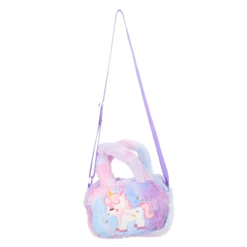 GALPADA Einhorn-Tasche Kinder Tasche kindertasche Henkeltasche Damen Kinder-geldbörsen Umhängetasche Kinder Geldbörse Einhorn-Plüsch-Crossbody-Geldbörse Geschenk für Mädchen Kinder Bote von GALPADA