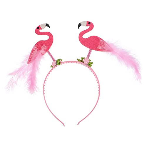 GALPADA Flamingo-Stirnband rosa Haarschmuck Flamingo-Kopfbedeckung kinder haarschmuck lustige kopfbedeckung Motorhaube für Männer Hüte Flamingohut Stirnband für tropische Party Mode bilden von GALPADA