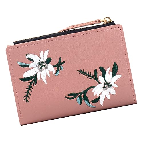 GALPADA Geldbörse damenbörse damengeldbeutel Reise-Make-up-Set Reise Geldbeutel Brieftasche mit Mehreren Karten für Damen Kartenetui für Damen kurz Münzbeutel Kartenhalter Fräulein Rosa von GALPADA