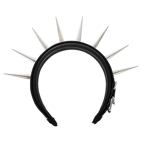 GALPADA Punk Spike Stirnband Hochzeit Stirnband Frühling Kleidung Metall Stirnband Gothic Stirnband Stachelkopfschmuck Breiter Haarreifen Party Kopfschmuck Festival Kostüm Haar Dekorative von GALPADA