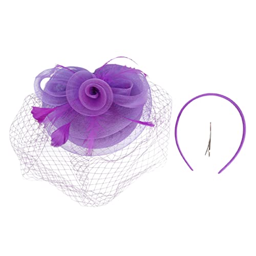 GALPADA -Feder-Hut Hut mit Stirnband Federn Fascinator-Haarspange hochzeitshaar schmuck wedding hair accessories Tiara Haarspangen Frauen-Fascinator-Stirnband hochzeit braut hut von GALPADA