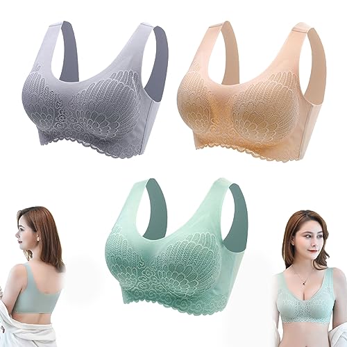 Atmungsaktiver BH gegen schlaffe Brüste, Nula Anti-Sagging-BH für Damen, Atmungsaktiver Cool Liftup Air Bra (B+C+D,2XL) von GAMIRA