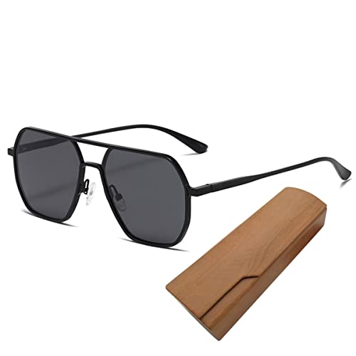 GANMFOYC Sonnenbrille Herren Damen polarisierte Sonnenbrille - Polarisierte Sonnenbrille Aluminium Magnesium Tages- und Nachtfarbwechselbrille, Inklusive Brillenetui aus Spiegeltuch von GANMFOYC