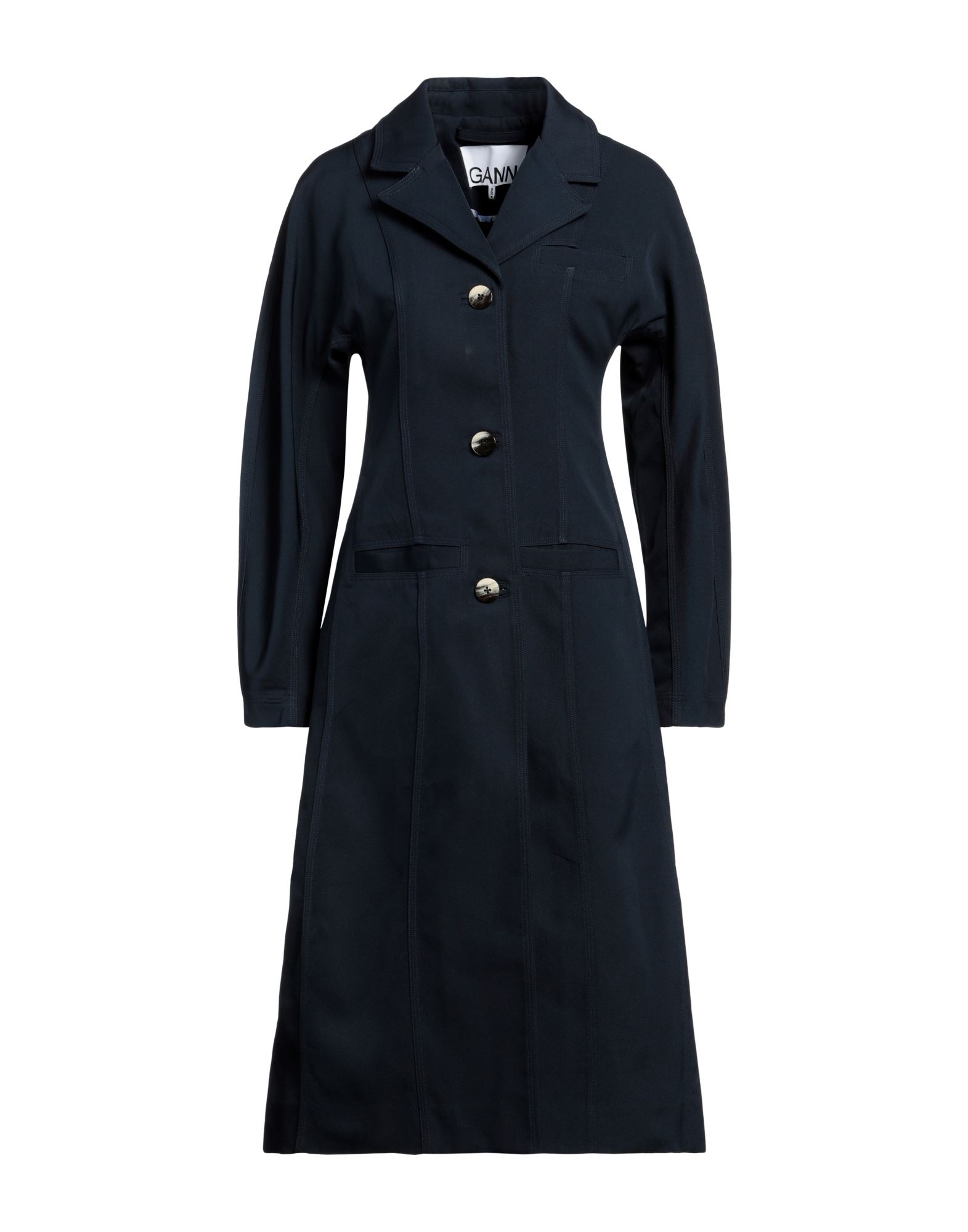 GANNI Jacke, Mantel & Trenchcoat Damen Marineblau von GANNI