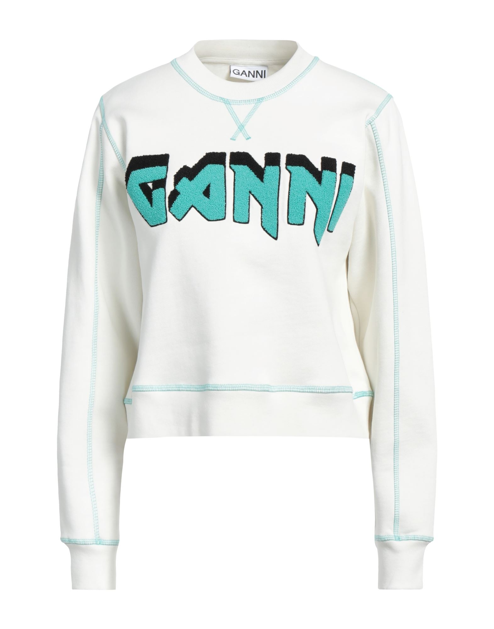 GANNI Sweatshirt Damen Off white von GANNI