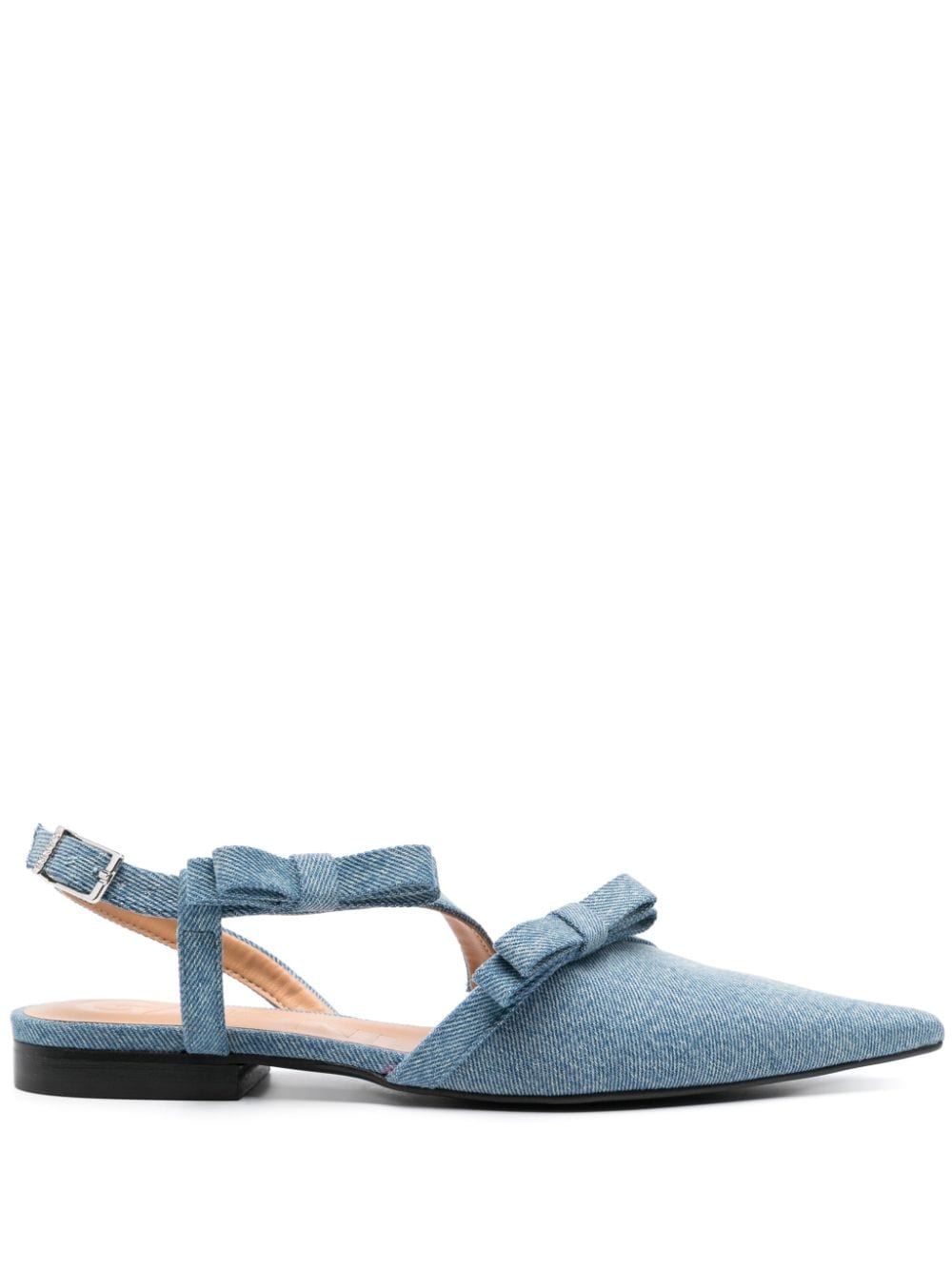 GANNI Ballerinas mit Schleife - Blau von GANNI