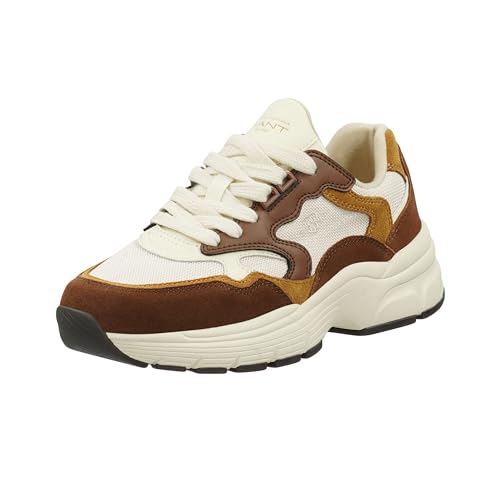 GANT FOOTWEAR Damen NEUWILL Sneaker, Chestnut/beige, 37 EU von GANT FOOTWEAR