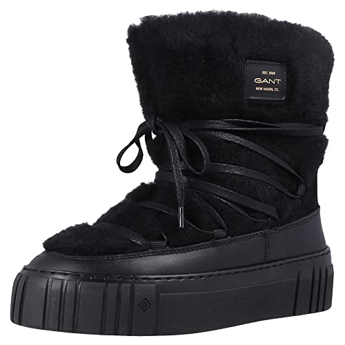 GANT FOOTWEAR Damen SNOWMONT Halblange Stiefel, Black, 41 EU von GANT FOOTWEAR