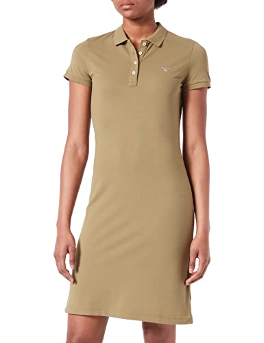 GANT Damen ORIGINAL Pique SS Dress Kleid, Utility Green, M GANT Damen ORIGINAL Pique SS Dress Kleid, Utility Green, M von GANT
