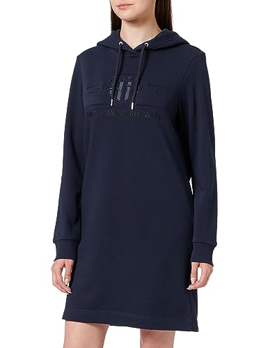 GANT Damen Reg Tonal Shield Dress L ssiges Kleid, Evening Blue, XL EU von GANT
