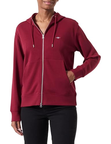 GANT Damen Shield Zip Hoodie Kapuzenpullover, Plumped Red, M EU GANT Damen Shield Zip Hoodie Kapuzenpullover, Plumped Red, M EU von GANT