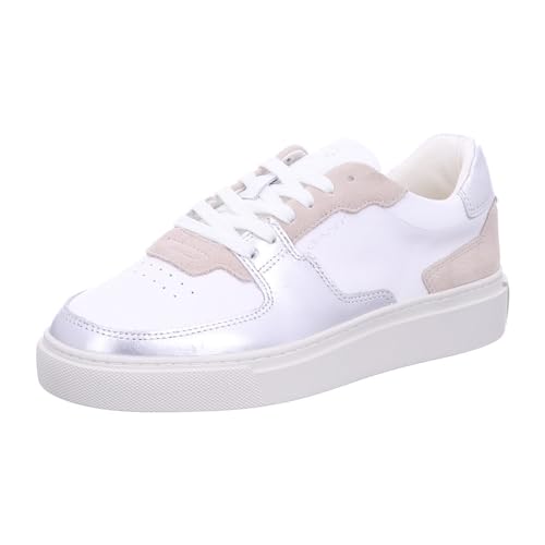 GANT FOOTWEAR Damen JULICE Sneaker, White/Silver/beige, 37 EU von GANT
