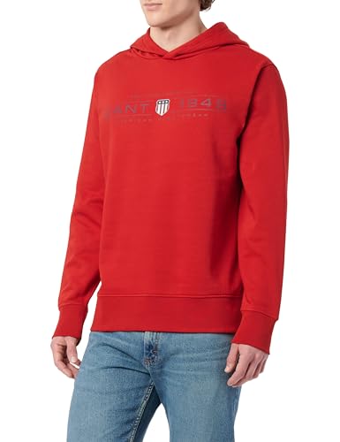 GANT Herren Graphic Hoodie Kapuzenpullover, Ruby RED, Large GANT Herren Graphic Hoodie Kapuzenpullover, Ruby RED, Large von GANT