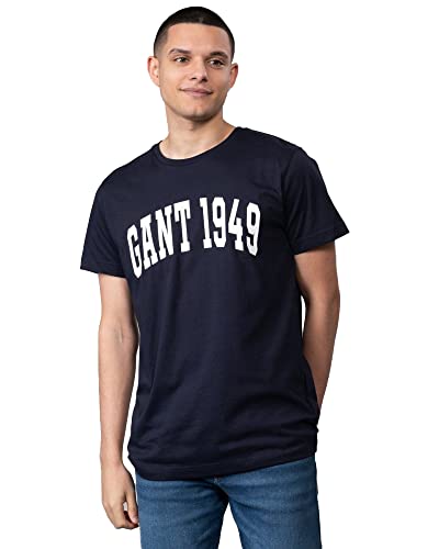 GANT Herren MD. Fall SS T-Shirt, Evening Blue, XXL von GANT