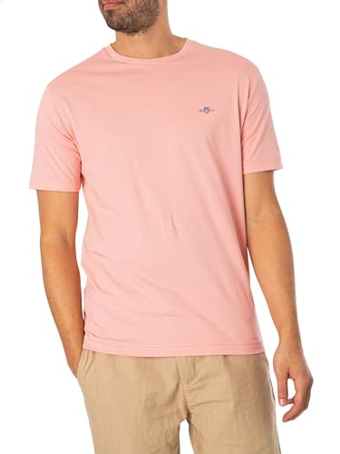 GANT Herren REG Shield SS T-Shirt, BUBBELGUM PINK, XL von GANT