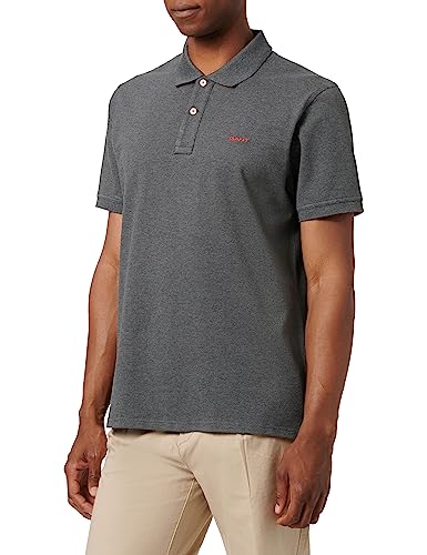 GANT Herren Reg Contrast Pique Rugger Polohemd, Antracit Melange, M EU von GANT