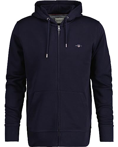 GANT Herren Reg Shield Full Zip Hoodie Kapuzenpullover, Evening Blue, M EU von GANT