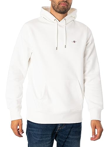 GANT Herren Reg Shield Hoodie Kapuzenpullover, Eggshell, 3XL EU von GANT