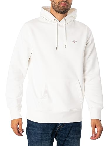 Gant Herren Reg Shield Hoodie Kapuzenpullover, Eggshell, XXL EU Gant Herren Reg Shield Hoodie Kapuzenpullover, Eggshell, XXL EU von GANT