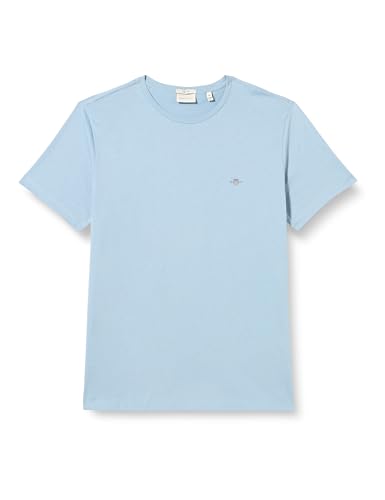 GANT Herren Slim Shield SS T-Shirt, Dove Blue, L von GANT