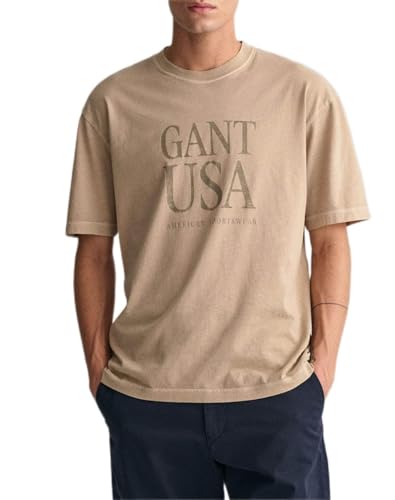 GANT Herren Sunfaded USA T-Shirt, Concrete BEIGE, 3XL von GANT