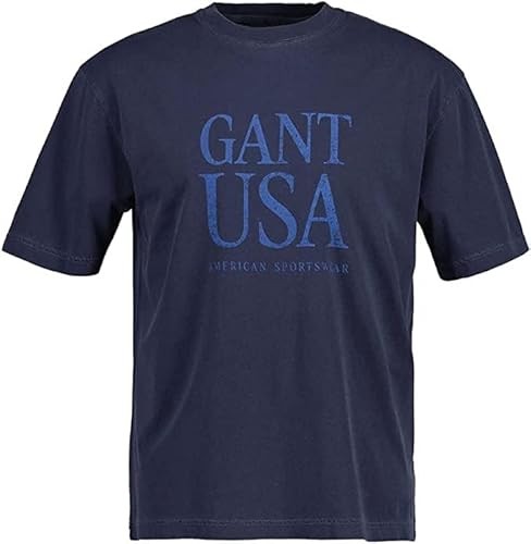 GANT Herren Sunfaded USA T-Shirt, Evening Blue, S von GANT