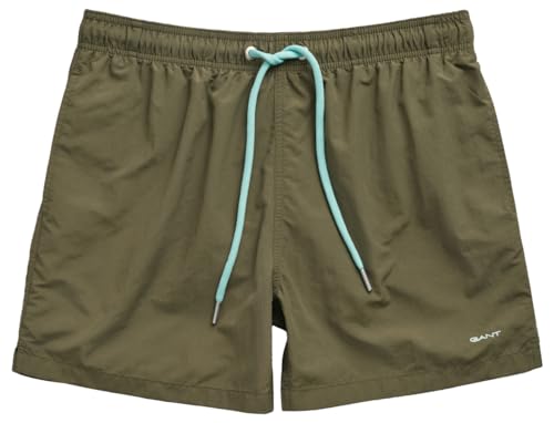 GANT Herren Swim Shorts Badehose, Juniper Green, 50 von GANT