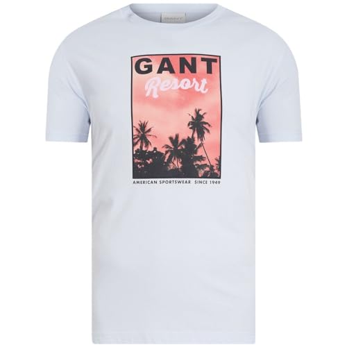 GANT Herren T-Shirt 2013078 Light Blue XXL von GANT