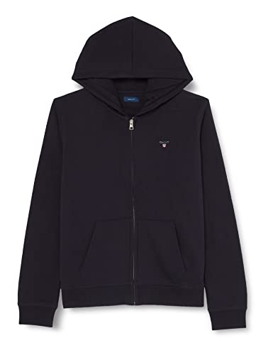 GANT Jungen The ORIGINAL Full Zip Sweat Hoodie Kapuzenpullover, Evening Blue, 134/140 von GANT