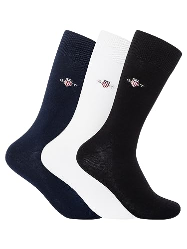 GANT Herren Shield 3-pack Socken, Schwarz, 40-42 EU von GANT