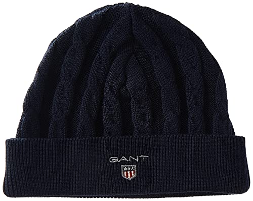 GANT Unisex Baby D1. Cotton Cable Beanie M tze, EVENING BLUE, Einheitsgröße EU von GANT