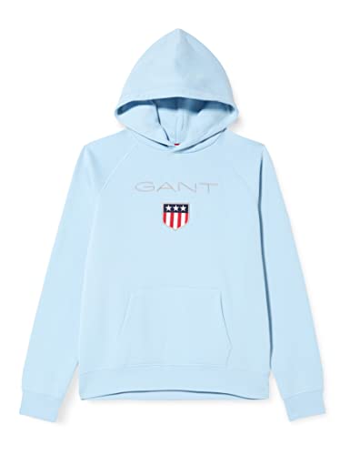 GANT Unisex Kinder Shield Hoodie Kapuzenpullover, Capri Blue, 170 von GANT